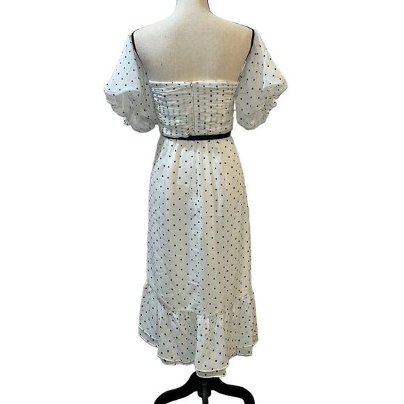 FTF Off-the-Shoulder Polka Dot Print Ruffle Dress - Picture 8 of 14